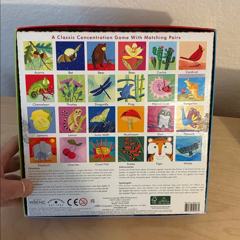 Eeboo Life on Earth Memory and Matching Game + Create A Story Cards